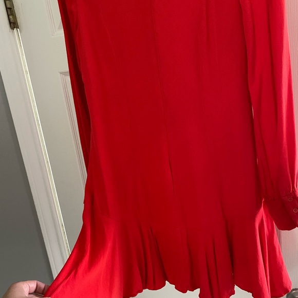 Bar III Red-Bright Orange Dress Size 8 - Picture 5 of 8